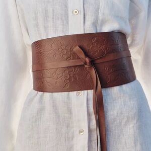 Zara TIED LEATHER SASH BELT